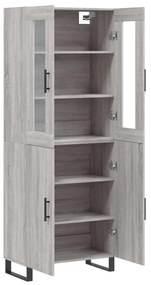 Armário alto 69,5x34x180 cm derivados de madeira sonoma cinza