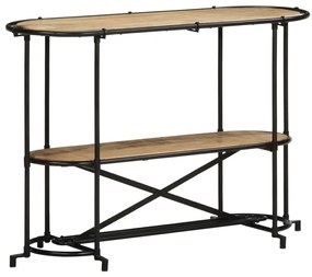 Mesa consola 110x42x76 cm madeira de mangueira áspera maciça