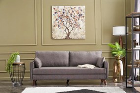 Sofá-Cama 3 Lugares Bella – Castanho – 208 x 85 x 81 cm