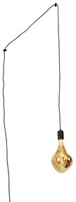 Candeeiro de suspensão design preto com ficha incl. lâmpada LED regulável - Cavalux Design,Moderno