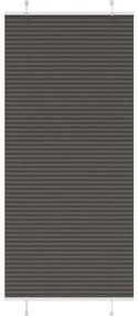 vidaXL Preto Plissada Cega 90x200 cm Largura Tecido 89,4 cm Poliéster