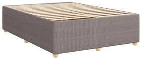 Cama com molas/colchão 140x200 cm tecido castanho-acinzentado