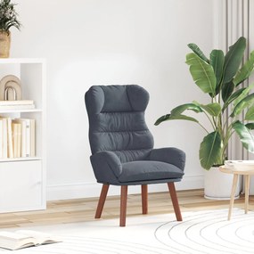 Poltrona Relaxante Veludo Cinza Escuro