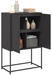 Aparador alto 68,5x38,5x107 cm aço preto