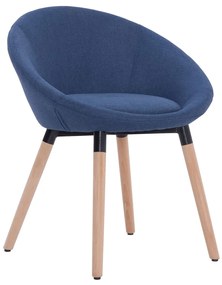 vidaXL Cadeira de jantar em tecido azul
