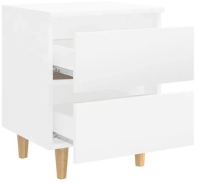 Conjunto de 2 Mesinhas de Cabeceira Bacco - Branco Brilhante - Design