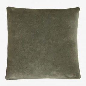 Coussin Carré 40x40 Cm En Coton Enid Verde Salvia Escuro - Sklum