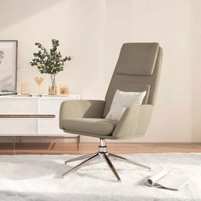 vidaXL Cadeira de descanso camurça artificial cinzento-claro