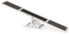 Conjunto de brinquedos de gangorra de agilidade para cães de madeira e exercícios para cães, brinquedo de corrida, equipamento de treinamento de equilíbrio amarelo