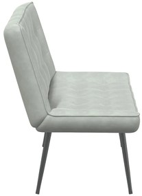 Banco 110x74x84 cm veludo cinzento-claro