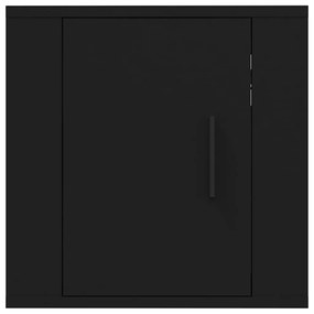 Móveis de TV de parede 2 pcs 40x34,5x40 cm preto