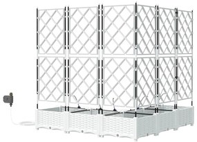 Jardineiras de Jardim 1 pc Branco 120 x 120 x 126 cm Plástico