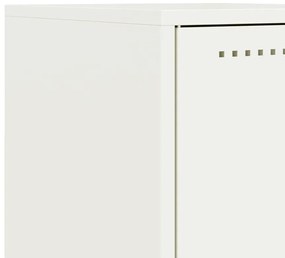 Mesa de cabeceira 36x39x60,5 cm aço branco