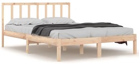 Estrutura de cama 140x190 cm pinho maciço