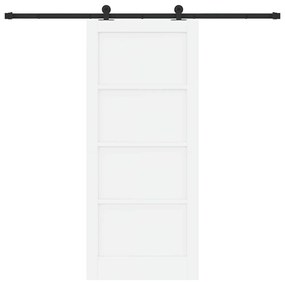 Porta Deslizante vidaXL com Kit de Ferragens 'ORKDAL'Branca de Madeira