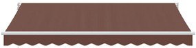 Toldo retrátil manual 350x250 cm castanho