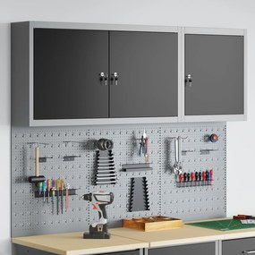 Conjunto de Armário de Ferramentas e Painel de Ferramentas de 5 Peças