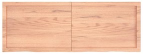 Piano Tavolo Marrone 140x50x(2-4) cm Rovere Massello Trattato