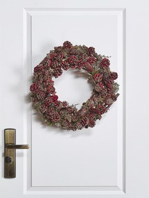 Grinalda decorativa castanha escura e vermelha ⌀ 50 cm FILPUS Beliani