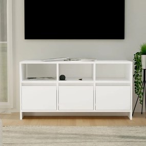 Móvel de TV Endy com 3 Gavetas e Compartimentos de 102 cm - Branco - D