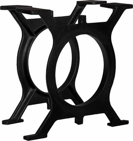 Pernas para mesa de centro 2 pcs estrutura em O ferro fundido