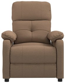 Poltrona de massagens reclinável tecido castanho