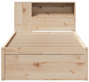 Cama sem colchão 100x200 cm madeira de pinho maciça