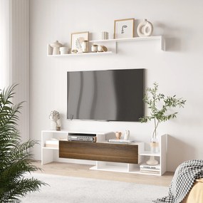 Móvel de TV Moderno Móvel de Sala de Estar para Televisores 153,6x25x4