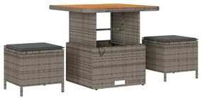 Conjunto de Sofás para Jardim vidaXL de 8 Peças com Almofadas Cinzas V