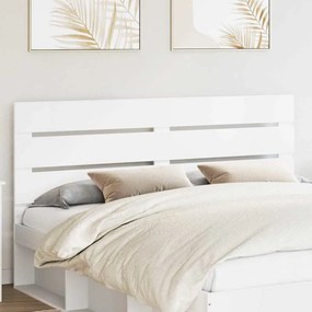 vidaXL Cabeceira com cabeceira Branco 200 cm Madeira processada