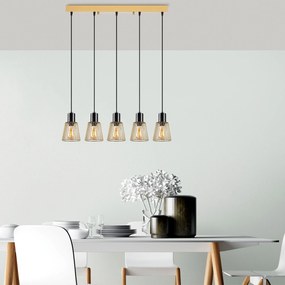 Candeeiro de Teto Kemtel – Ouro Brilhante – 85 x 16 x 115 cm