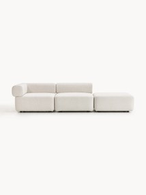 Módulo com chaise longue em bouclé Anton