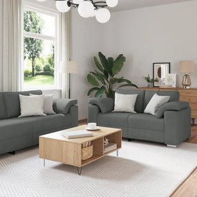 vidaXL Conjunto de Sofás 3 pcs Cinzeto 219 x 77 x 82 cm tecido