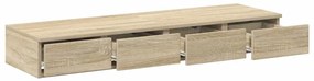 Gavetas para Cama Carvalho de Sonoma 120x36,5x16,5 cm Madeira Engenhei