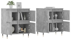 Aparadores 2 pcs derivados de madeira cinzento cimento