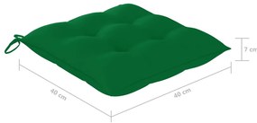 Cadeiras exterior dobráveis c/ almofadões 2 pcs acácia maciça