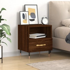 vidaXL Mesa cabeceira 40x35x47,5cm derivados madeira carvalho castanho