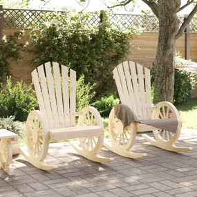 Cadeiras de baloiço Adirondack 2 pcs madeira de abeto maciça