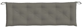 Almofadão banco jardim 120x50x7cm mesclado tecido cinza-escuro