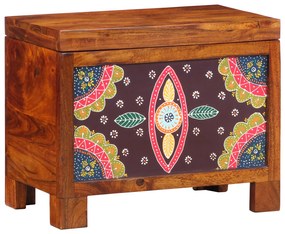 vidaXL Caixa de Armazenamento Castanho Mel 50x30x40 cm Madeira Sólida de Acácia