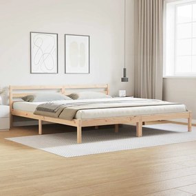 Cama vidaXL com cabeceira 180x210 cm Madeira de Pinho