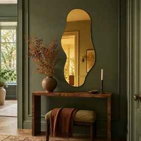 Espelho com acabamento dourado Pure R54