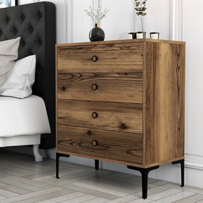 Cómoda Lizbon500 – Nogueira – 76x90,7x40 cm