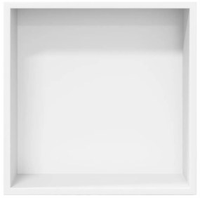 Nicho parede p/ duche 32x32x9 cm aço inoxidável branco mate