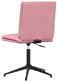 Cadeiras de jantar 2 pcs veludo rosa