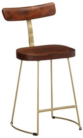 Bancos de bar 2 pcs 49x43x79 cm madeira de mangueira maciça