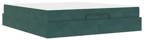 Estrutura da Cama Outros Verde-escuro 180 x 200 cm Veludo