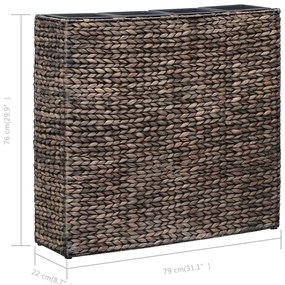 Floreira alta com 4 vasos jacinto de água castanho