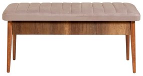 Conjunto de Mesa de Jantar Extensível Vina – Nogueira – 130x77x80 cm