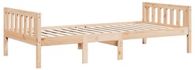 Cama de criança sem colchão 75x190 cm madeira de pinho maciça